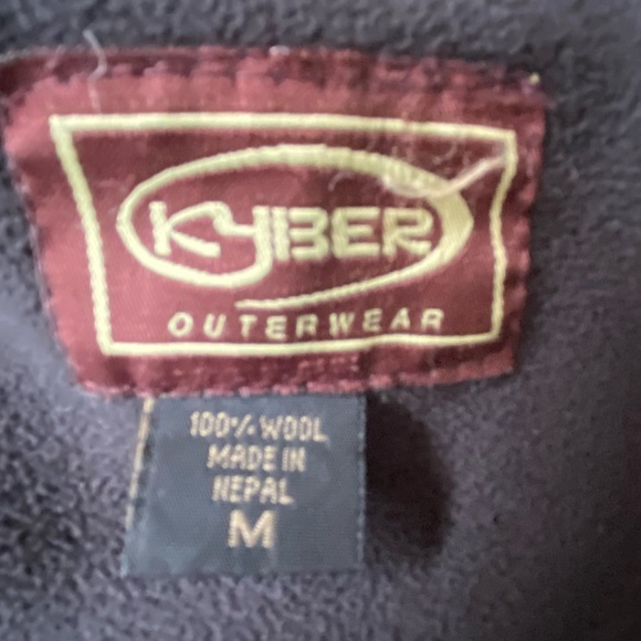 Kyber Grey Wool Fleece Lined Hooded Drawstring Knit Outdoor Cabin Coat. Sz-M - Picture 10 of 15